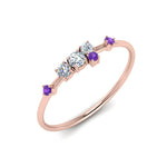 Load image into Gallery viewer, asymmetric-diamond-promise-ring-with-violac-topaz-in-14K-rose-gold-FD8354RORGVITO-NL-RG
