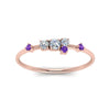 Load image into Gallery viewer, asymmetric-diamond-promise-ring-with-violac-topaz-in-14K-rose-gold-FD8354RORGVITO-NL-RG