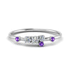 Load image into Gallery viewer, asymmetric-diamond-promise-ring-with-violac-topaz-in-14K-white-gold-FD8354RORGVITO-NL-WG