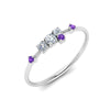 Load image into Gallery viewer, asymmetric-diamond-promise-ring-with-violac-topaz-in-14K-white-gold-FD8354RORGVITO-NL-WG