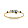 Load image into Gallery viewer, asymmetric-promise-ring-with-black-diamond-in-14K-yellow-gold-FD8354RORGBLACK-NL-YG