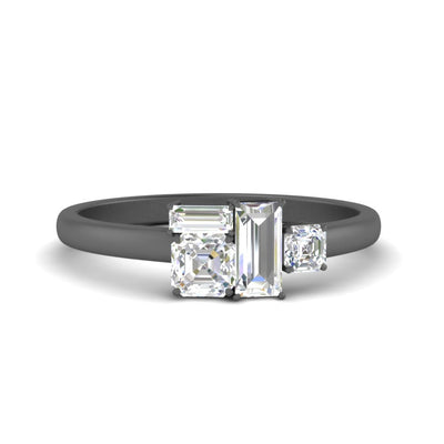 Multi Stone Offbeat Wedding Ring