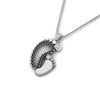 Load image into Gallery viewer, baby-foot-pendant-black-diamond-in-FDPD9367GBLACKANGLE1-NL-WG