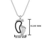 Load image into Gallery viewer, baby-foot-pendant-black-diamond-in-FDPD9367GBLACKANGLE1-NL-WG
