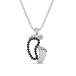 Load image into Gallery viewer, baby-foot-pendant-black-diamond-in-FDPD9367GBLACKANGLE1-NL-WG
