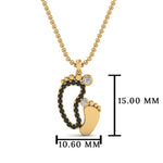 Load image into Gallery viewer, baby-foot-pendant-black-diamond-in-FDPD9367GBLACKANGLE1-NL-YG
