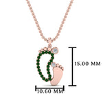 Load image into Gallery viewer, baby-foot-pendant-emerald-in-FDPD9367GEMGRANGLE1-NL-RG

