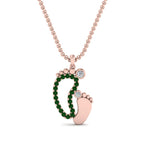 Load image into Gallery viewer, baby-foot-pendant-emerald-in-FDPD9367GEMGRANGLE1-NL-RG
