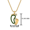 Load image into Gallery viewer, baby-foot-pendant-emerald-in-FDPD9367GEMGRANGLE1-NL-YG