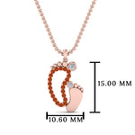 Load image into Gallery viewer, baby-foot-pendant-orange-sapphire-in-FDPD9367GSAORANGLE1-NL-RG
