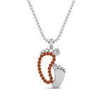 Load image into Gallery viewer, baby-foot-pendant-orange-sapphire-in-FDPD9367GSAORANGLE1-NL-WG
