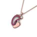 Load image into Gallery viewer, baby-foot-pendant-pink-sapphire-in-FDPD9367GSADRPIANGLE1-NL-RG

