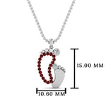 Load image into Gallery viewer, baby-foot-pendant-ruby-in-FDPD9367GRUDRANGLE1-NL-WG

