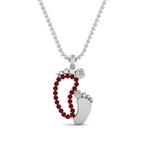 Load image into Gallery viewer, baby-foot-pendant-ruby-in-FDPD9367GRUDRANGLE1-NL-WG
