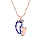 Load image into Gallery viewer, baby-foot-pendant-sapphire-in-FDPD9367GSABLANGLE1-NL-RG

