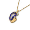 Load image into Gallery viewer, baby-foot-pendant-sapphire-in-FDPD9367GSABLANGLE1-NL-YG