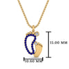 Load image into Gallery viewer, baby-foot-pendant-sapphire-in-FDPD9367GSABLANGLE1-NL-YG