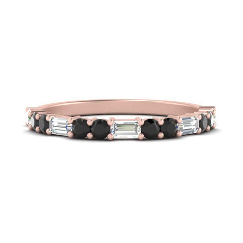 Baguette And Round Thin Stack Band
