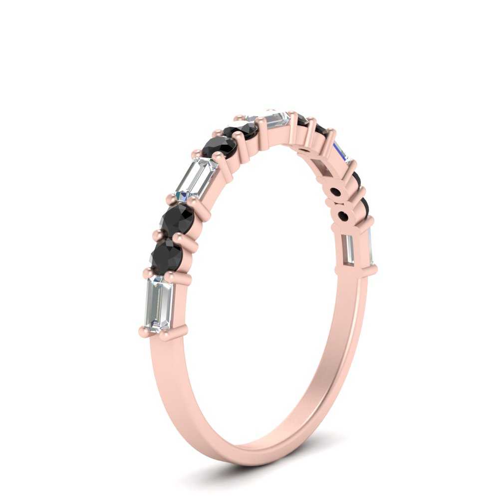 Baguette And Round Thin Stack Band