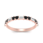 Load image into Gallery viewer, Baguette And Round Thin Stack Band
