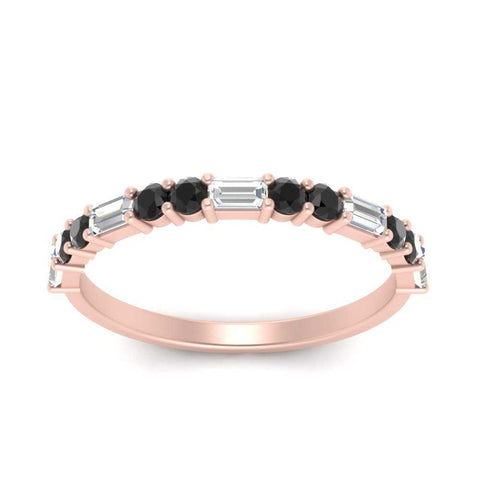 Baguette And Round Thin Stack Band