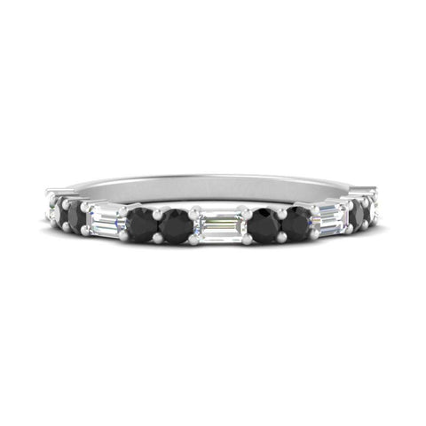 Baguette And Round Thin Stack Band