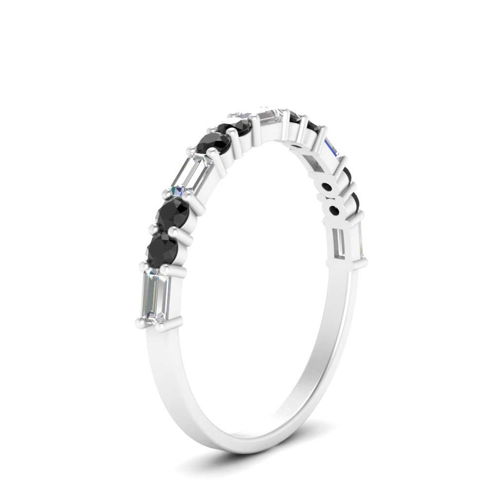 Baguette And Round Thin Stack Band