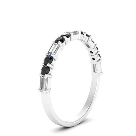Baguette And Round Thin Stack Band