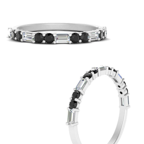 Baguette And Round Thin Stack Band