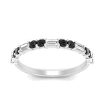 Load image into Gallery viewer, Baguette And Round Thin Stack Band
