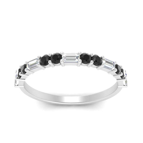 Baguette And Round Thin Stack Band