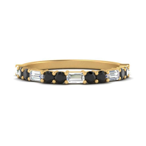 Baguette And Round Thin Stack Band