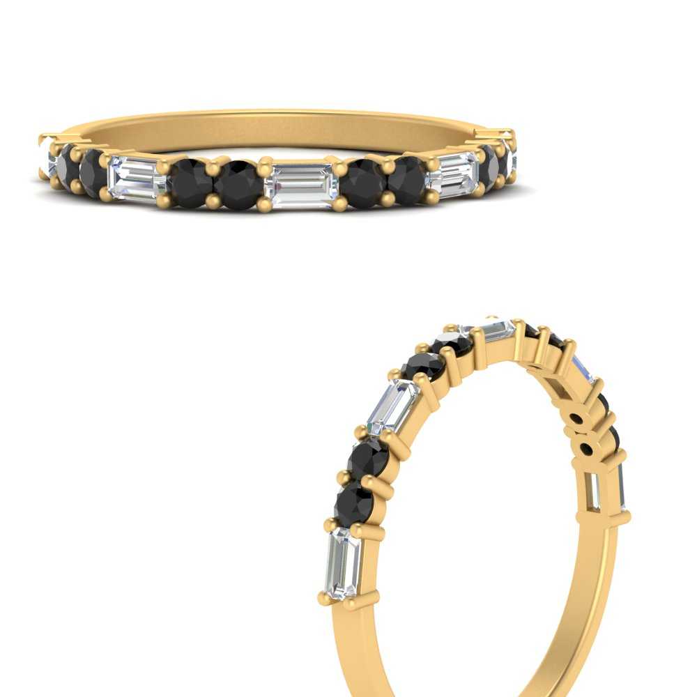 Baguette And Round Thin Stack Band