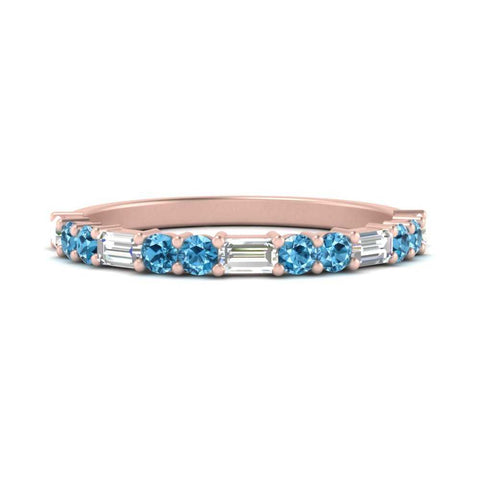 Baguette And Round Thin Stack Band