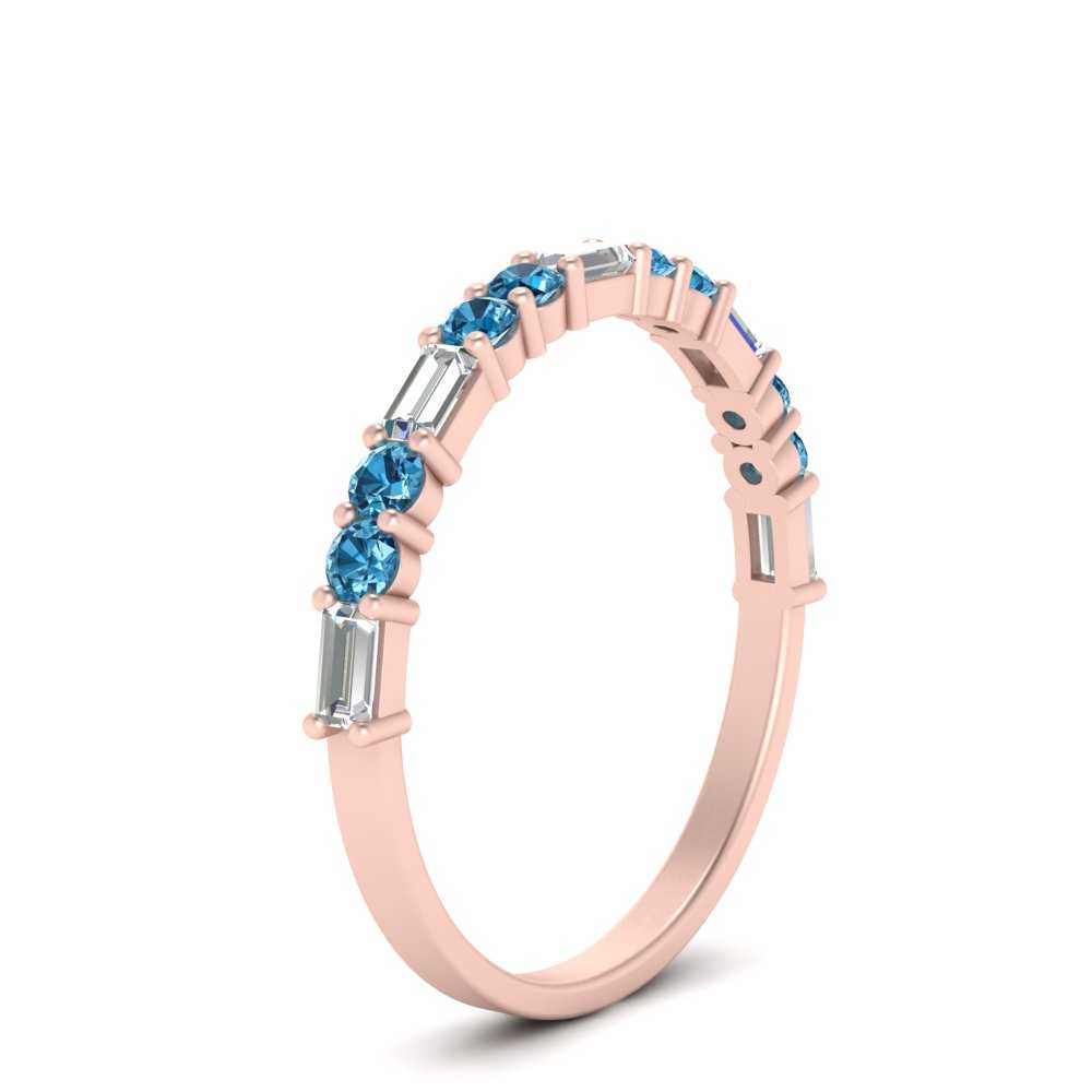 Baguette And Round Thin Stack Band