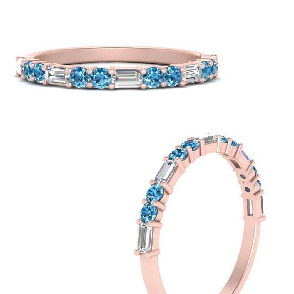 Baguette And Round Thin Stack Band