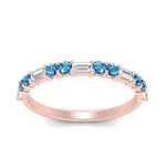 Load image into Gallery viewer, Baguette And Round Thin Stack Band
