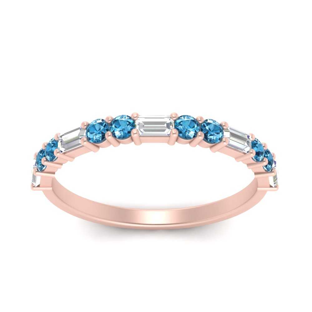 Baguette And Round Thin Stack Band