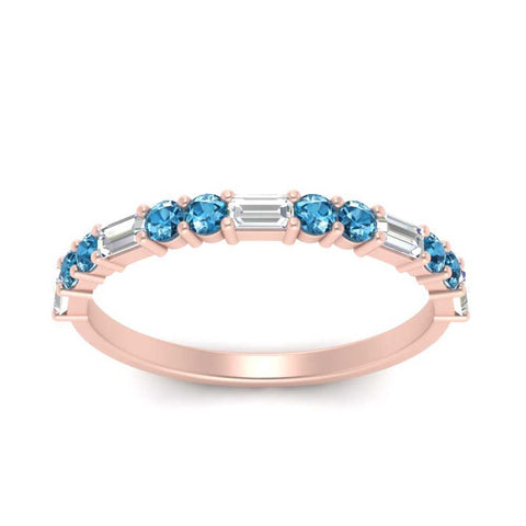 Baguette And Round Thin Stack Band
