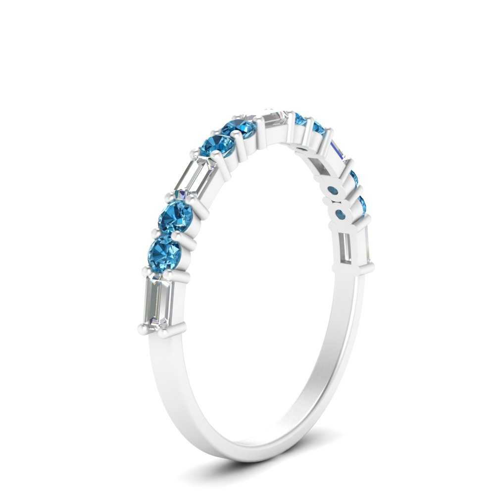 Baguette And Round Thin Stack Band