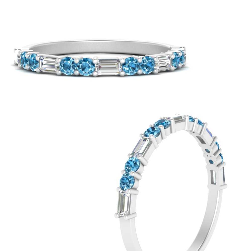 Baguette And Round Thin Stack Band