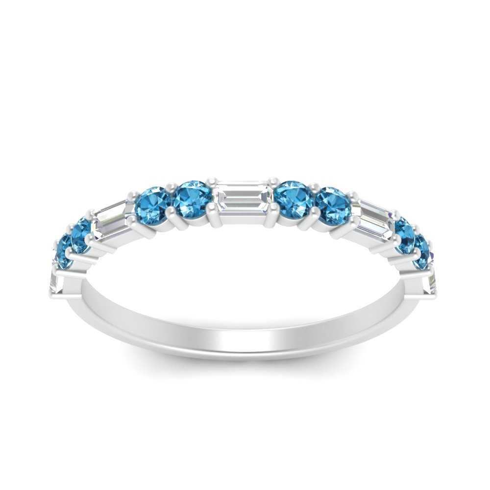 Baguette And Round Thin Stack Band