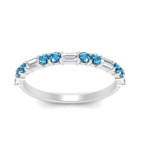 Baguette And Round Thin Stack Band