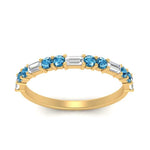 Load image into Gallery viewer, Baguette And Round Thin Stack Band
