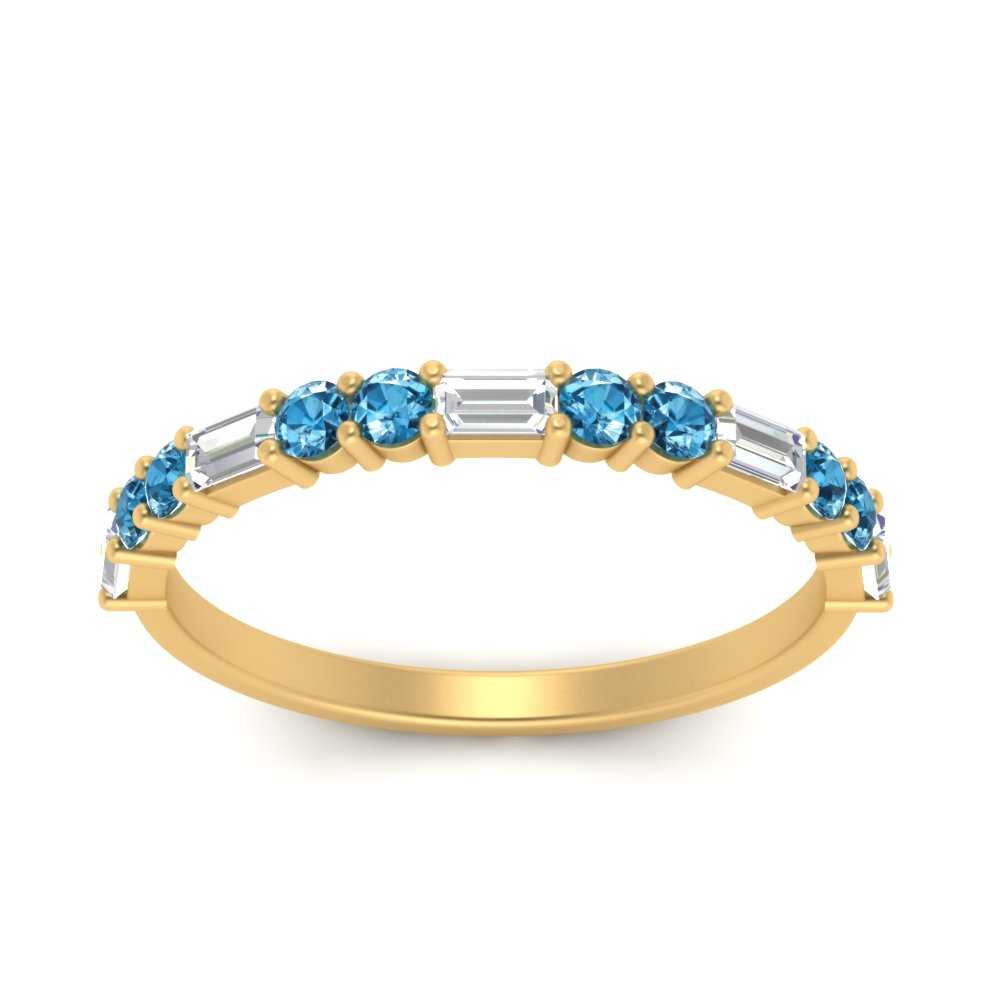 Baguette And Round Thin Stack Band