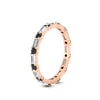 Load image into Gallery viewer, baguette-and-round-diamond-band-with-black-diamond-in-rose-gold-fdewb318gblackangle2-nl-rg