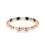 Load image into Gallery viewer, baguette-and-round-diamond-band-with-black-diamond-in-rose-gold-fdewb318gblackangle5-nl-rg
