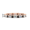 Load image into Gallery viewer, baguette-and-round-diamond-band-with-black-diamond-in-rose-gold-fdewb318gblacksleep-nl-rg-hw