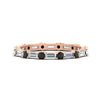 Load image into Gallery viewer, baguette-and-round-diamond-band-with-black-diamond-in-rose-gold-fdewb318gblacksleep-nl-rg