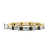 Load image into Gallery viewer, baguette-and-round-diamond-band-with-black-diamond-in-yellow-gold-fdewb318gblacksleep-nl-yg-hw